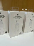 Genuine Apple iPhone 15 Pro Max 20watt USB-C Fast Charger Adapter & Original USB-C to C Data Sync Cable | Authentic Power Delivery (PD) Wall Plug & Charging Cord