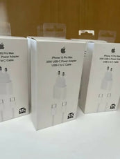 Genuine Apple iPhone 15 Pro Max 20watt USB-C Fast Charger Adapter & Original USB-C to C Data Sync Cable | Authentic Power Delivery (PD) Wall Plug & Charging Cord