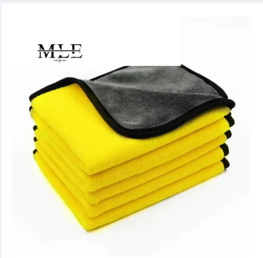 Microfiber Cleaning cloth / towel – Gray and Yellow Color Microfiber Cloth for car, bike, kitchen and home cleaning Purpose