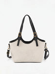 WestStyle - Bucket Canvas Tote Bag for Women in Black