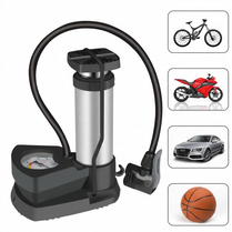 Gauge PUMP Original Portable Mini Foot Air Pump with Pressure Gauge