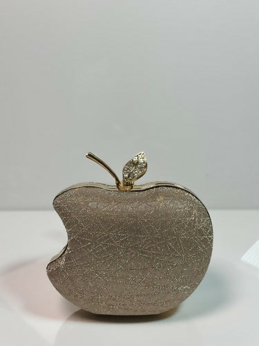 Apple Shape Evening Clutch Bag for Women - Elegant Fancy Party & Wedding Purse