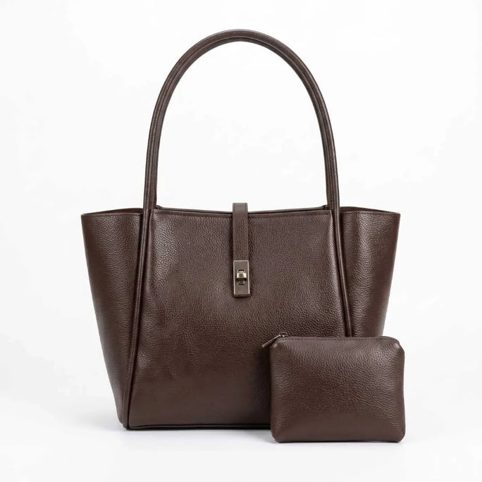 WestStyle - Women's 2PCs Joblet Tote Bag for Women in Brown Color