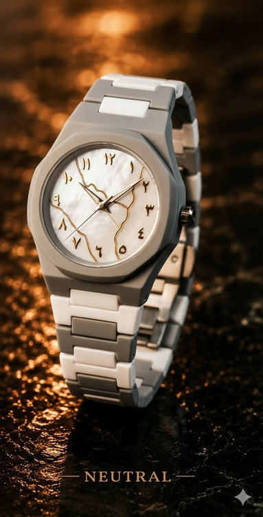 Original Arabic Aura Waterproof Wrist Watch: Trending Matte Finish Luxury Timepiece for Men & Boys special Premium Arabic Aura Watch 2026 watch: Luxury Minimalist Design with Butterfly Clasp & Fiber Chain for Men