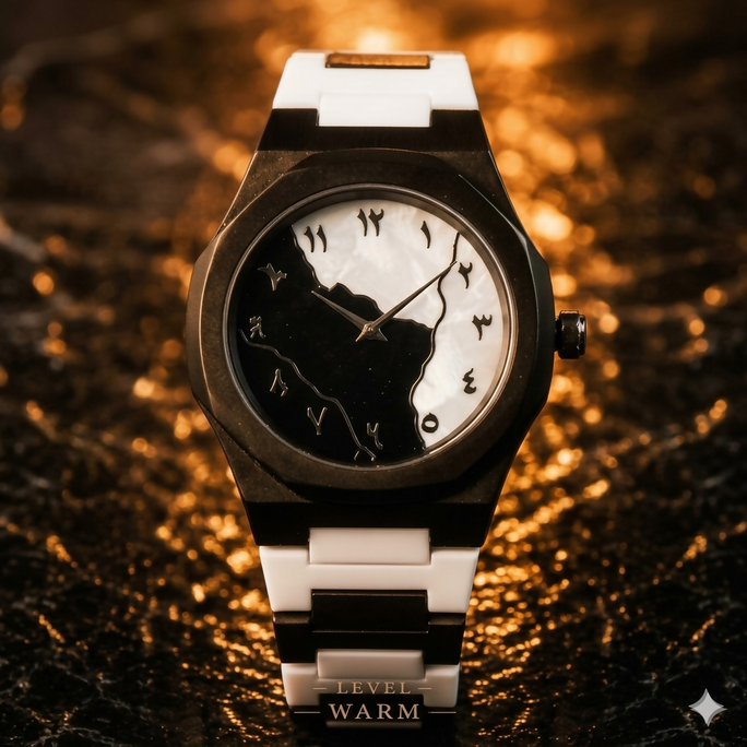Original Arabic Aura Waterproof Wrist Watch: Trending Matte Finish Luxury Timepiece for Men & Boys special Premium Arabic Aura Watch 2026 watch: Luxury Minimalist Design with Butterfly Clasp & Fiber Chain for Men