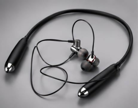 Wireless Bluetooth Neckband Earphones Magnetic Earbuds Hi-Res Audio Sports Headset Black