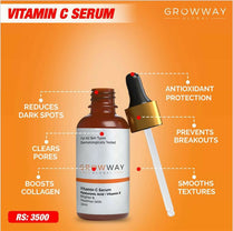 GROW WAY Global Vitamin C Serum 30mL – Vitamin C + Hyaluronic Acid + Vitamin E