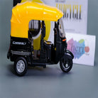 Toy Diecast 1:14 Auto Rickshaw Motor Tricycle Miniature Bemo Diecast Toy Best Tricycle Music Sound Light Model Free wheel can slide, run like real CLASSIC TRICYCLE Three-wheeled motorcycle alloy car model children's toy car sound and light pull back taxi