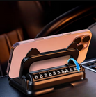 2-In-1 Multifunctional Car Mobile Phone Holder, Parking Number Plate And Phone Holder, Foldable Bracket, Car Interior Accessories Car Gadgets