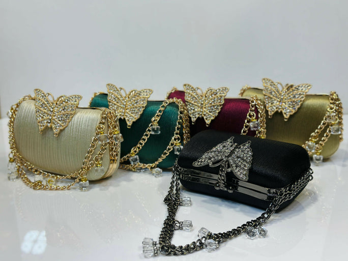 Luxury Shimmer Party Clutch Bag for Women - Elegant Evening & Wedding Purse