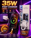 Original 35W Fast Charger For iPhone 17 Pro Max 17 Pro USB-C Power Adapter With Type C To C Cable Kit, Premium Quality PD Fast Charging Adapter, Smart Chip Protection Quick Wall Charger
