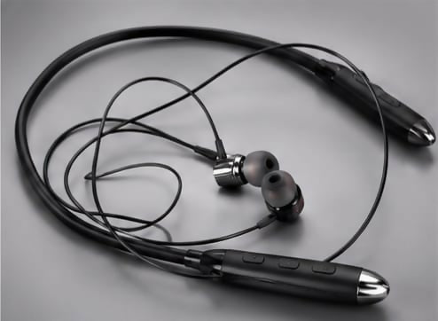 Wireless Bluetooth Neckband Earphones Magnetic Earbuds Hi-Res Audio Sports Headset Black