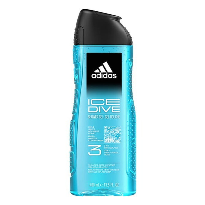Adidas Ice Dive 3-in-1 Shower Gel for Men 400ml (3616303458973)
