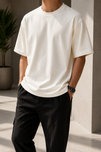 Off-White Premium Drop Shoulder Oversized T-Shirt