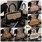 Chic Rhinestone Flap Medium Frame Handbag for Women & Girls - PU Leather Shoulder Bag with Top Clasp