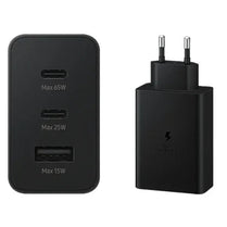 Samsung 65W Adapter 2 Pin Trio USB-C X 2 Ports USB-A Port