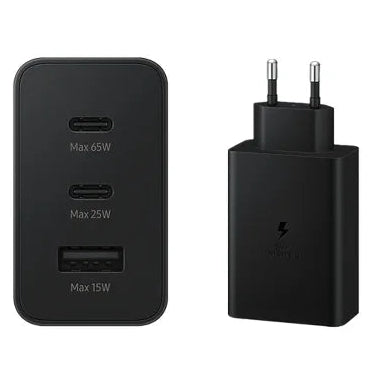 Samsung 65W Adapter 2 Pin Trio USB-C X 2 Ports USB-A Port