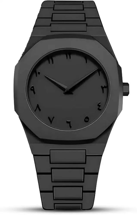 Original Arabic Aura Waterproof Wrist Watch: Trending Matte Finish Luxury Timepiece for Men & Boys special Premium Arabic Aura Watch 2026 watch: Luxury Minimalist Design with Butterfly Clasp & Fiber Chain for Men