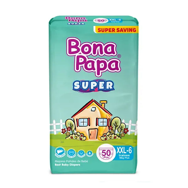 Bona Papa Super Baby Diaper XXL Size 6 Pack 50 Pcs