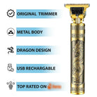 Professional Vintage T9 Hair Trimmer – Engraved Dragon Zero-Gapped