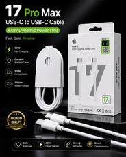 iPhone 17 Pro Max 60W USB-C to USB-C Fast Charging Cable (1m)