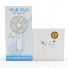 Mini Handheld Fan + Airs Pro 2 Wireless Earbuds Combo Deal | Portable Fan & Bluetooth Earbuds
