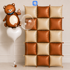 Teddy Bear Foil Balloon & Foil Balloon Wall Decoration Set