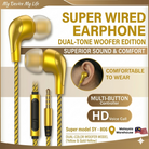 ORIGINAL Super Wired Earphones you – Experience Superior Sound & Comfortable music aur calling experience ko behtar banayen