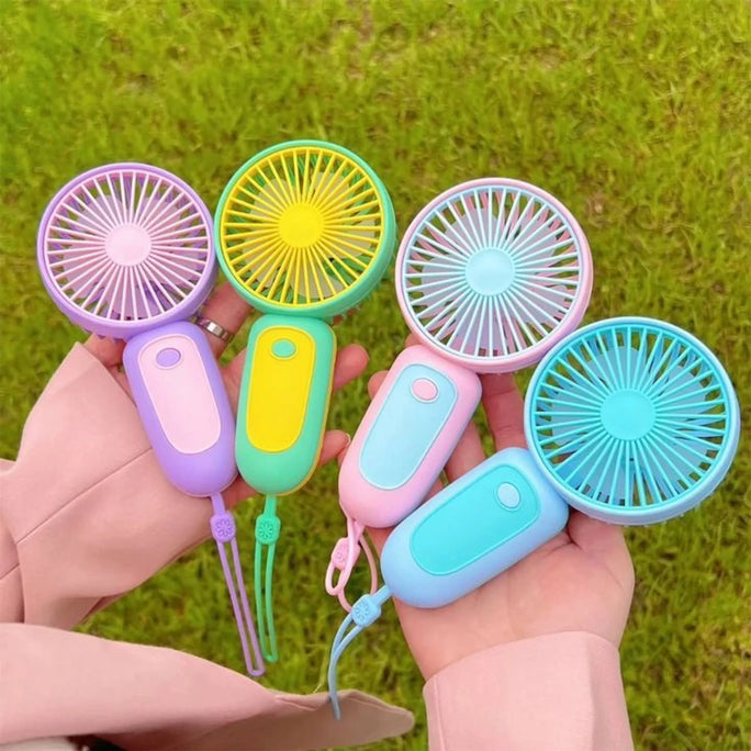 Mini USB Portable Fan – Handheld, Multicolor
