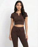 Sajiero Activewear Set - Zen Fit - Brown
