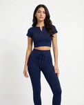 Sajiero Activewear Set - Zen Fit - Navy Blue