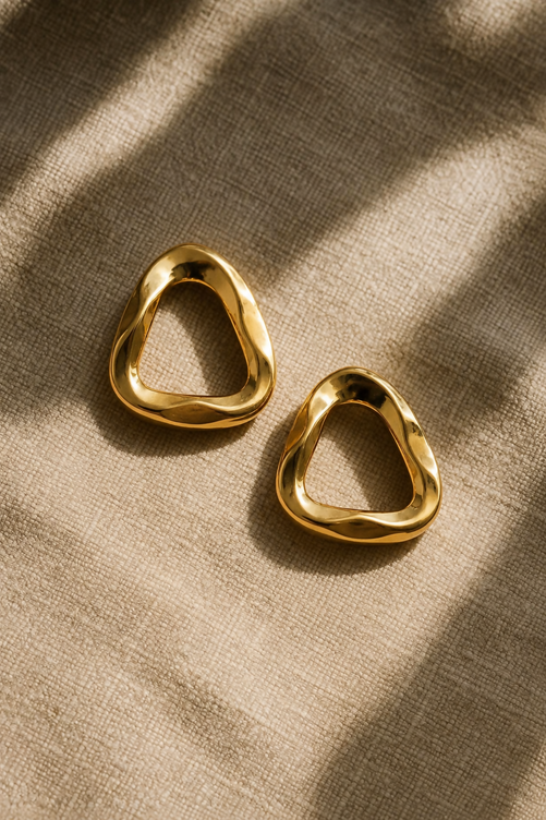 Molten Gold Stainless Hoops