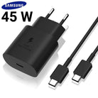 Original Samsung 45W Super Fast Charger with USB-C to USB-C Cable | PD Power Adapter for Galaxy Note, S Series, Z Fold/Flip | Genuine Type C Wall Charger