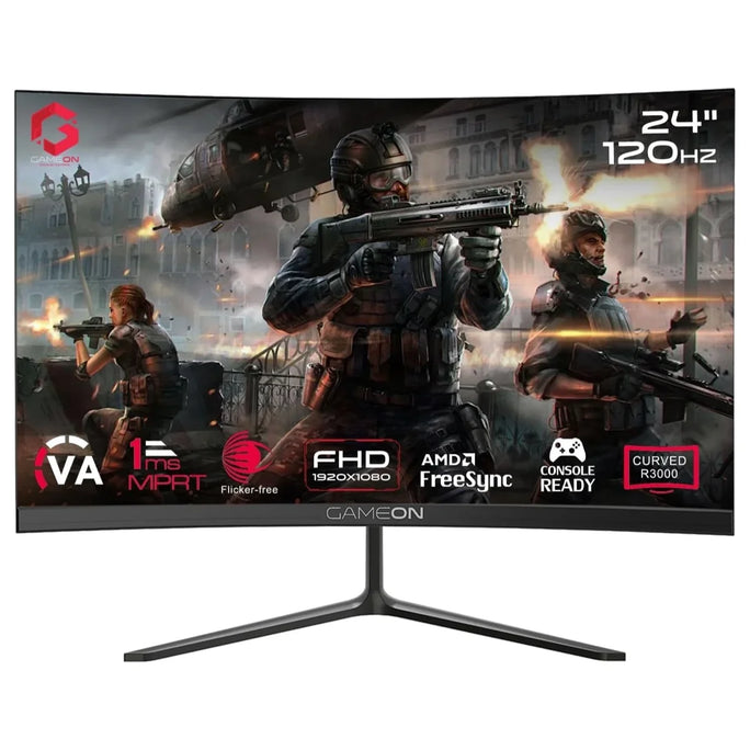 GameOn GOC24F120VA Pro Series 24" FHD 120Hz Curved VA Gaming Monitor