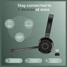 Jabra Evolve 65 TE Stereo Wireless Single-Ear Headphones