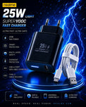 Realme 25W SuperVOOC Fast Charger with Micro USB Cable