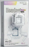 Air31 TWS Wireless Bluetooth Earbuds Transparent LED Display Charging Case V5.3 Headset White
