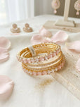 Elegant Baguette Cut & Micro-Pave Zircon Bangles Set for Women - Sparkling Multi-Row Crystal Bangle Set