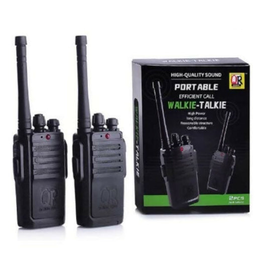 New Portable Black Walkie Talkie Pair With Batteries – Battery Operated