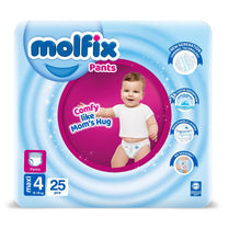 Molfix Baby Diaper Pants Maxi Size 4 Pack 25 Pcs