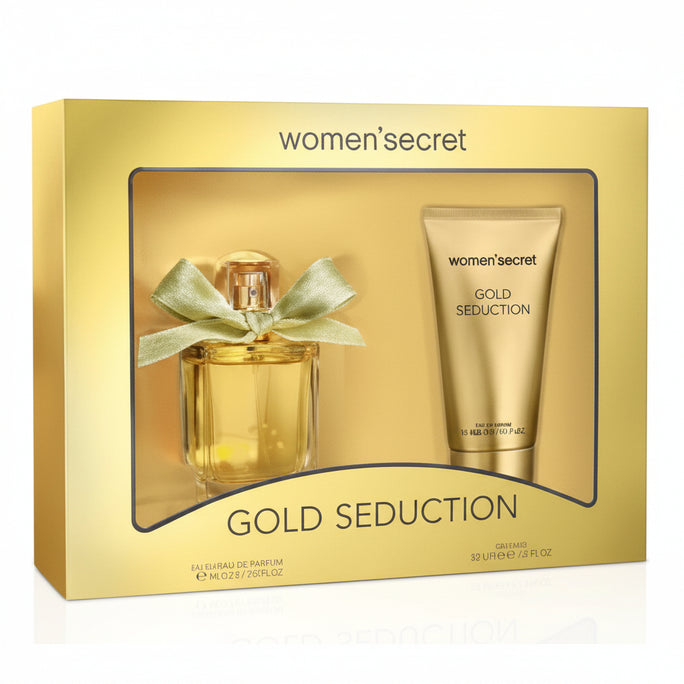 Women'Secret Gold Seduction Gift Set - EDP 100ml + Body Lotion 200ml (8411114054926)
