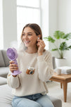 Mini Handheld Fan + X73 TWS Wireless Earbuds Bundle | Portable Cooling Fan & Bluetooth Earbuds Combo