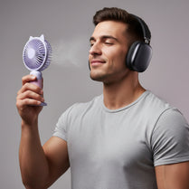 Mini Handheld Fan + M9 Wireless Gaming Headphones Combo Deal | Portable Rechargeable Fan & Bluetooth Gaming Headset