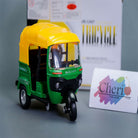 Toy Diecast 1:14 Auto Rickshaw Motor Tricycle Miniature Bemo Diecast Toy Best Tricycle Music Sound Light Model Free wheel can slide, run like real CLASSIC TRICYCLE Three-wheeled motorcycle alloy car model children's toy car sound and light pull back taxi