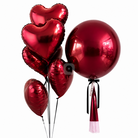 Romantic Heart & Round Foil Balloon Decoration Set