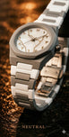 Original GRAY WHITE Arabic Aura Waterproof Wrist Watch: Trending Matte Finish Luxury Timepiece for Men & Boys special Premium Arabic Aura Watch 2026 watch: Luxury Minimalist Design with Butterfly Clasp & Fiber Chain for Men