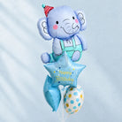 Blue Elephant Happy Birthday Foil Balloon Bouquet