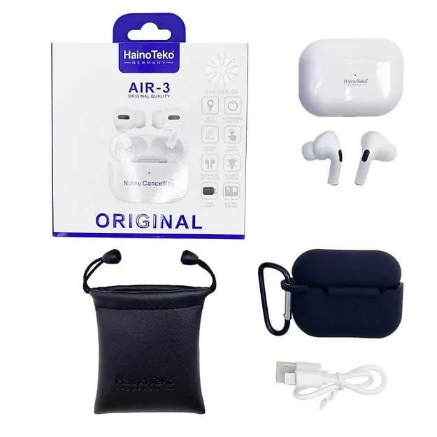 Original Haino Teko (Germany) Air-5 True Wireless Earbuds | Active Noise Cancellation TWS Ear ponds | Bluetooth 5.2 Headset with Free Silicon Cover - Special Deal