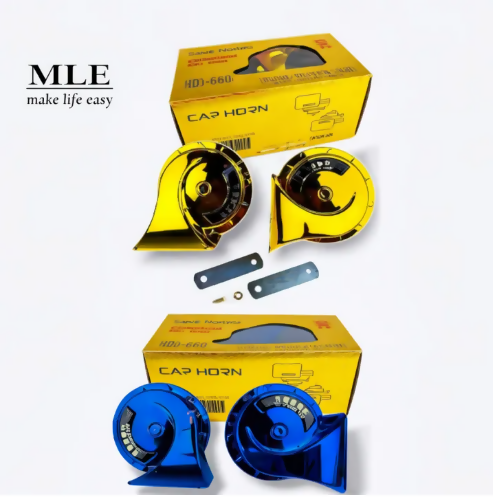 2Pcs Universal Loud Motorcycle/Car Horn 118DB 12V Electric Snail Train Horn Super Loud Waterproof.