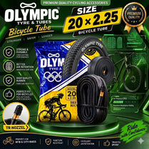 Olympic Heavy Duty Bicycle Tube (Size 20x2.25) - TR Nozzle Premium Quality